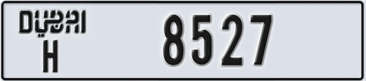 UAE License Plate Dubai H 8527