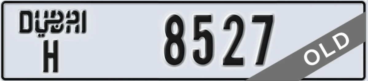 UAE License Plate Dubai H 8527