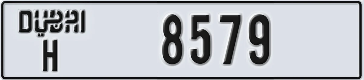 UAE License Plate Dubai H 8579