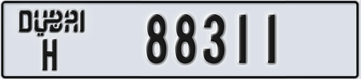 UAE License Plate Dubai H 88311