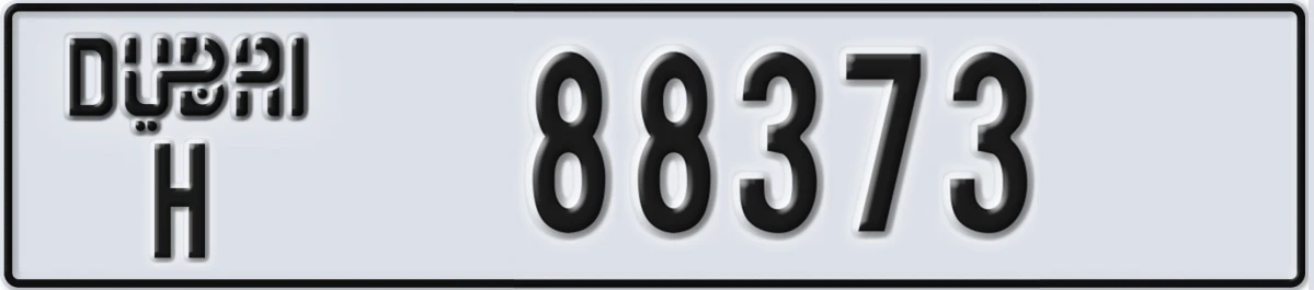 UAE License Plate Dubai H 88373