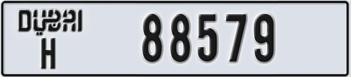 UAE License Plate Dubai H 88579