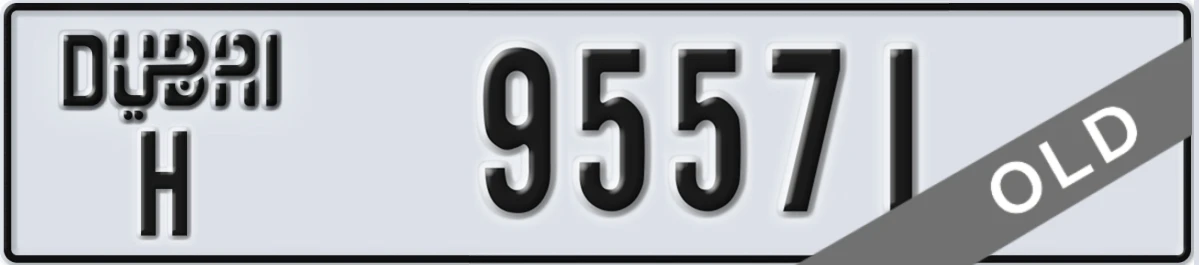 UAE License Plate Dubai H 95571