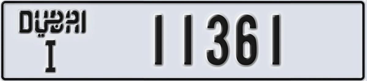 UAE License Plate Dubai I 11361