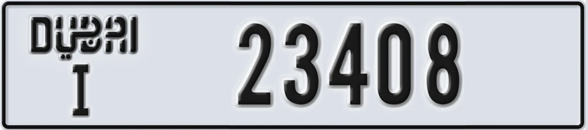 UAE License Plate Dubai I 23408