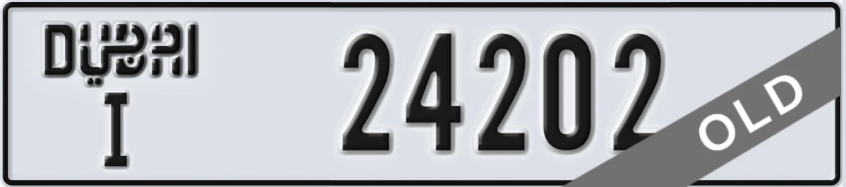 UAE License Plate Dubai I 24202