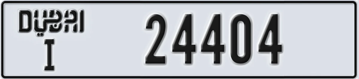 UAE License Plate Dubai I 24404