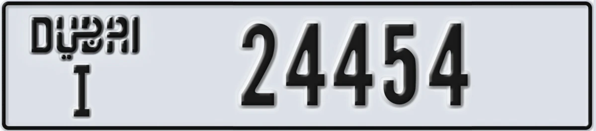 UAE License Plate Dubai I 24454