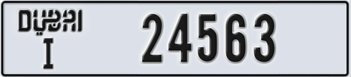 UAE License Plate Dubai I 24563