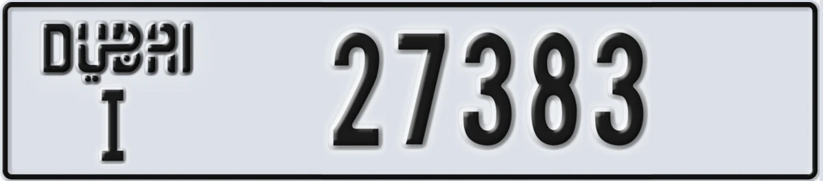 UAE License Plate Dubai I 27383