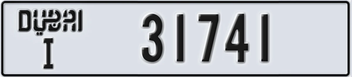UAE License Plate Dubai I 31741