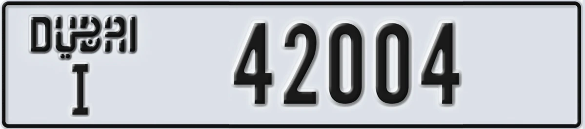 UAE License Plate Dubai I 42004