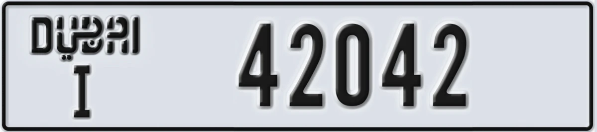 UAE License Plate Dubai I 42042