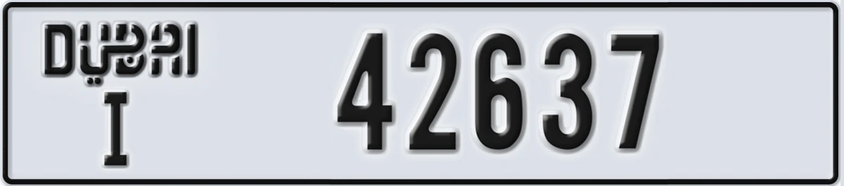 UAE License Plate Dubai I 42637