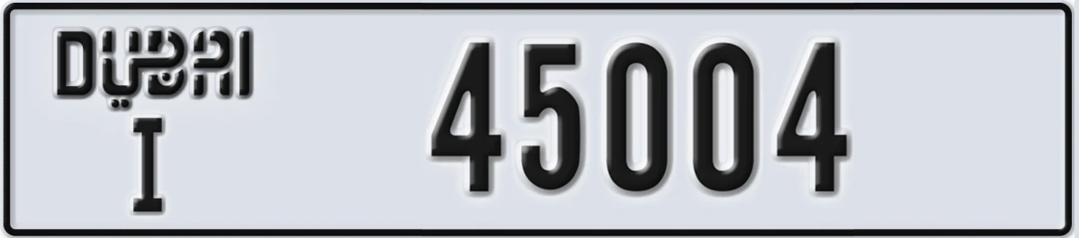 UAE License Plate Dubai I 45004