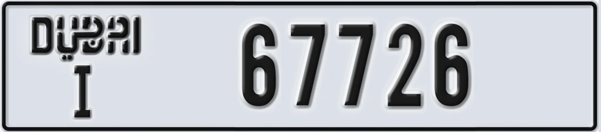 UAE License Plate Dubai I 67726