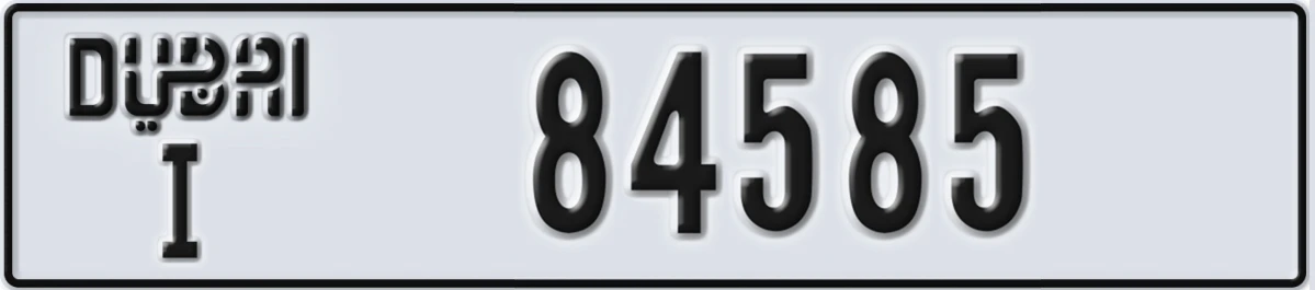UAE License Plate Dubai I 84585