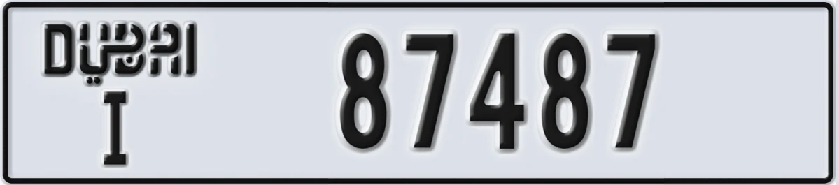 UAE License Plate Dubai I 87487