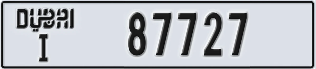 UAE License Plate Dubai I 87727