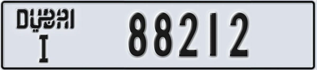 UAE License Plate Dubai I 88212