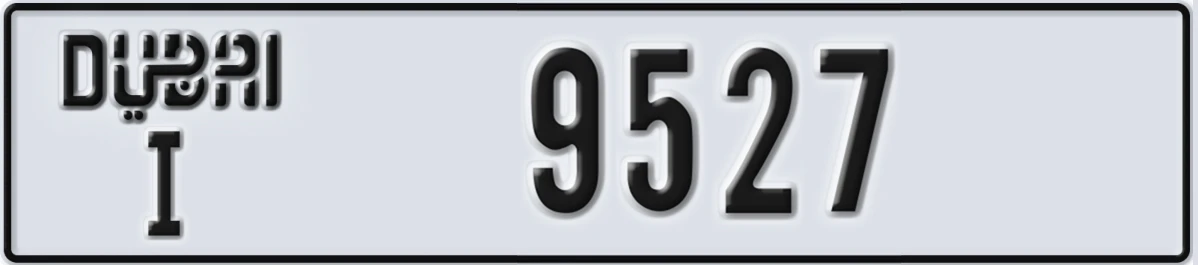 UAE License Plate Dubai I 9527