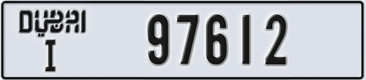 UAE License Plate Dubai I 97612