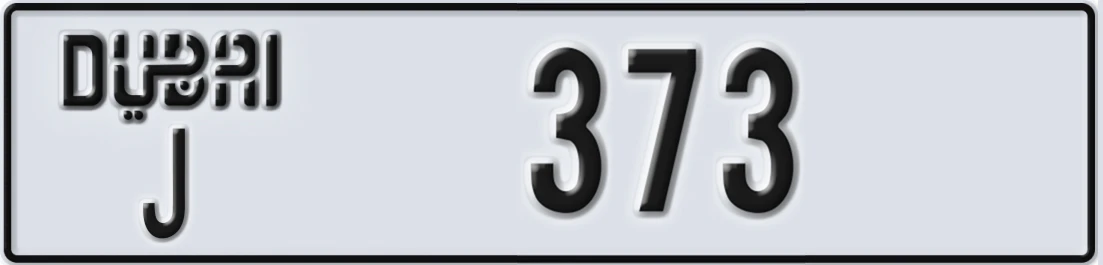 UAE License Plate Dubai J 37X3