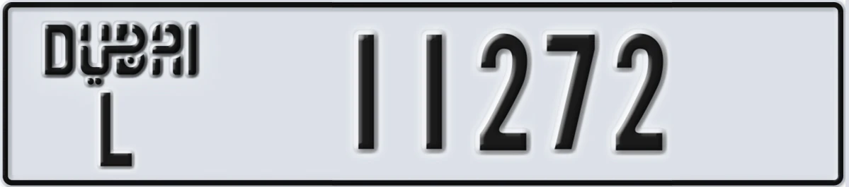 UAE License Plate Dubai L 11272