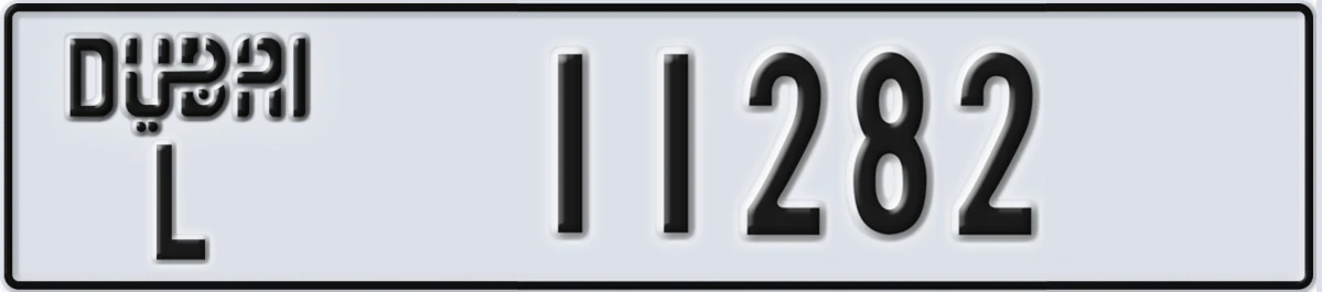 UAE License Plate Dubai L 11282
