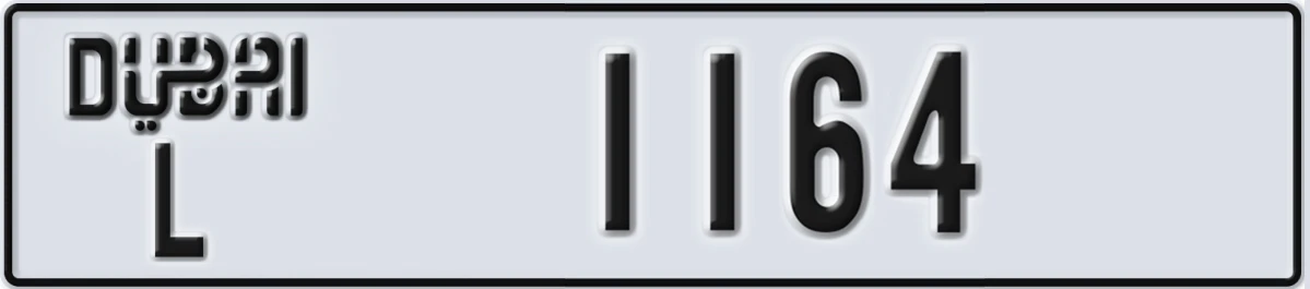 UAE License Plate Dubai L 1164