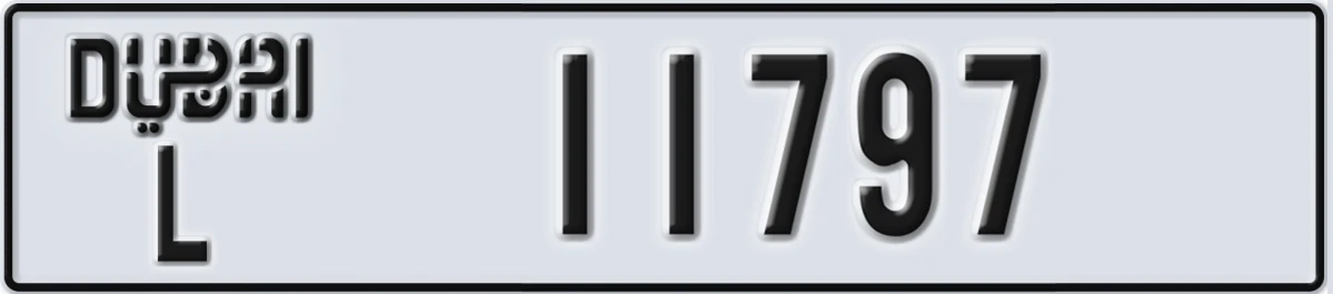 UAE License Plate Dubai L 11797