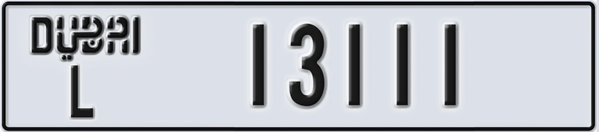 UAE License Plate Dubai L 13111