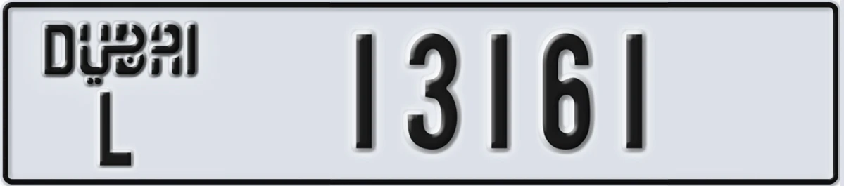 UAE License Plate Dubai L 13161