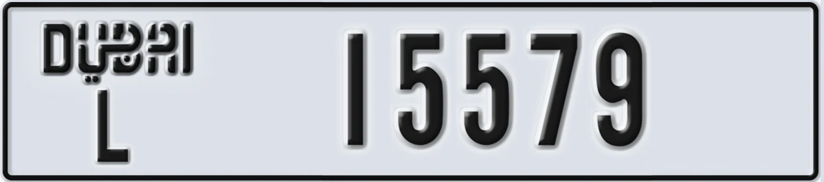 UAE License Plate Dubai L 15579