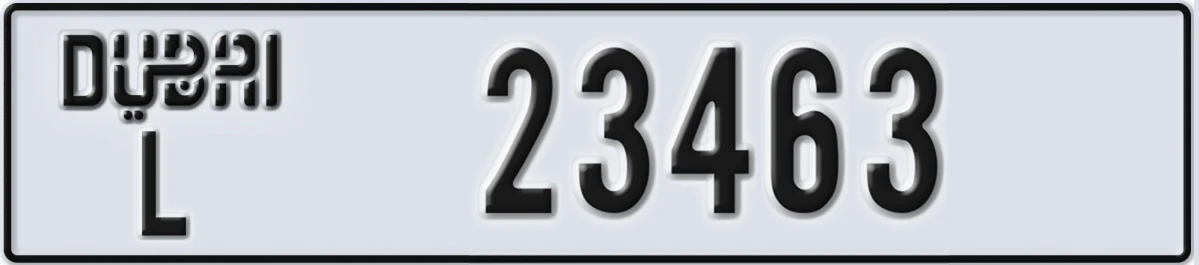 UAE License Plate Dubai L 23463