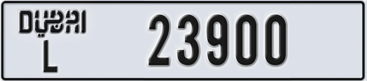 UAE License Plate Dubai L 23900