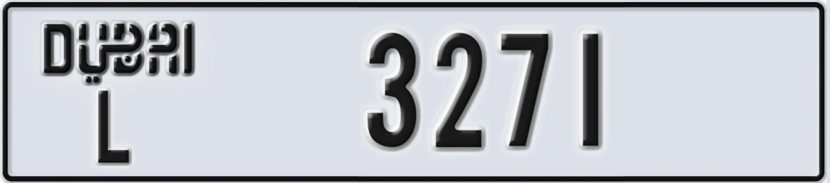 UAE License Plate Dubai L 3271