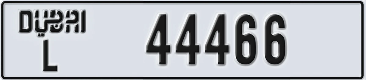 UAE License Plate Dubai L 44466