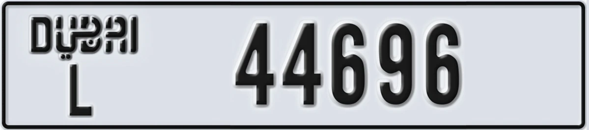 UAE License Plate Dubai L 44696