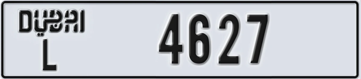 UAE License Plate Dubai L 4627