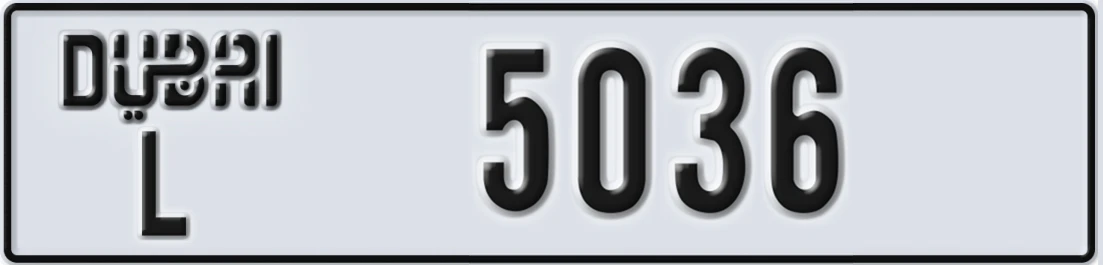 UAE License Plate Dubai L 503X6