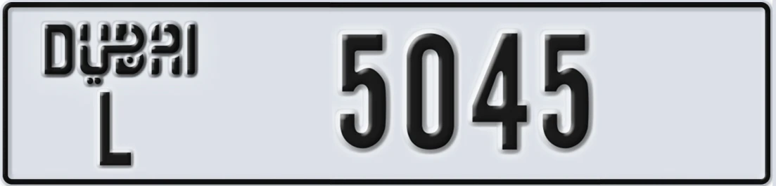 UAE License Plate Dubai L 50X45