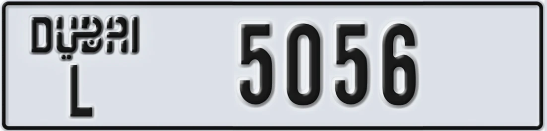UAE License Plate Dubai L 50X56
