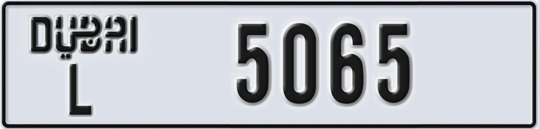 UAE License Plate Dubai L 50X65