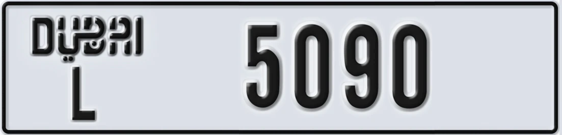 UAE License Plate Dubai L 50X90