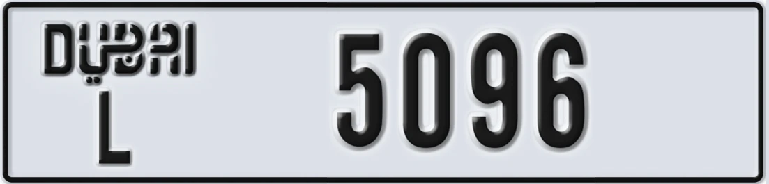 UAE License Plate Dubai L 50X96