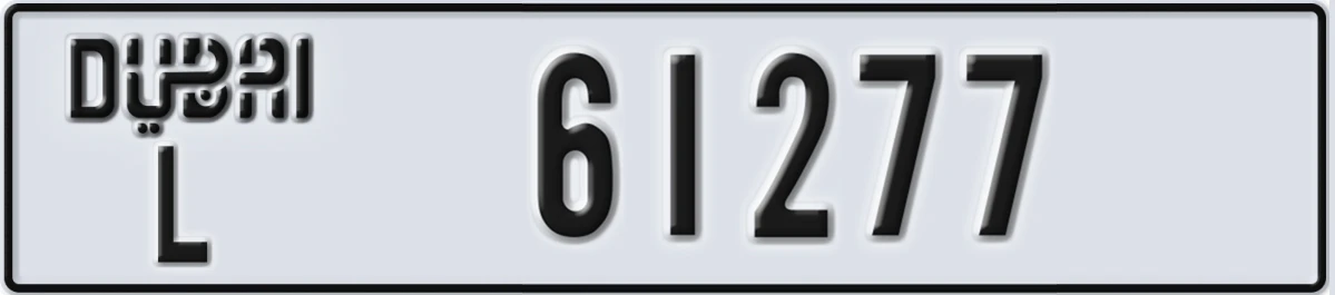 UAE License Plate Dubai L 61277