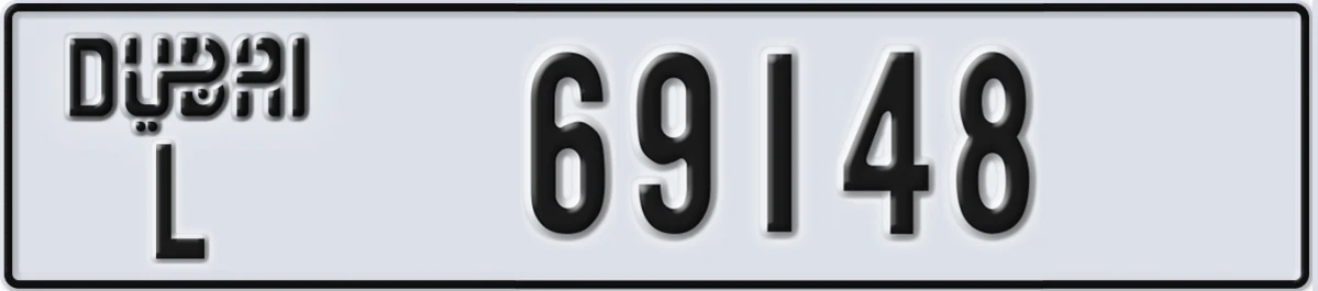 UAE License Plate Dubai L 69148