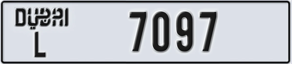 UAE License Plate Dubai L 7097