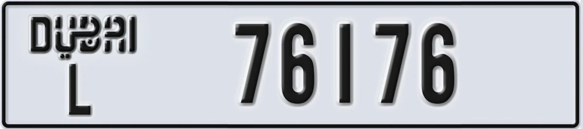 UAE License Plate Dubai L 76176